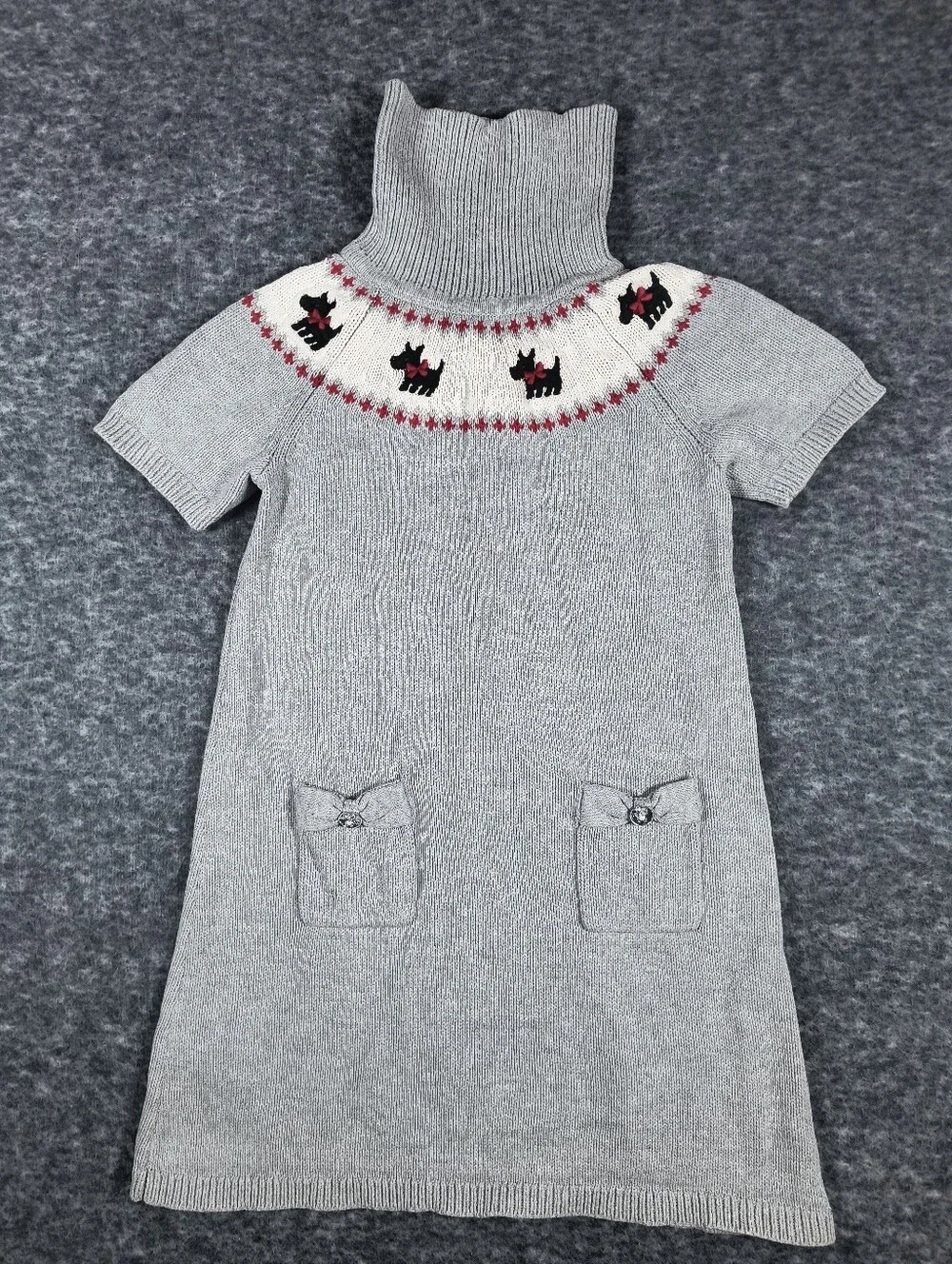 Gymboree sweater dress with Scotty dogs, girl's 5
